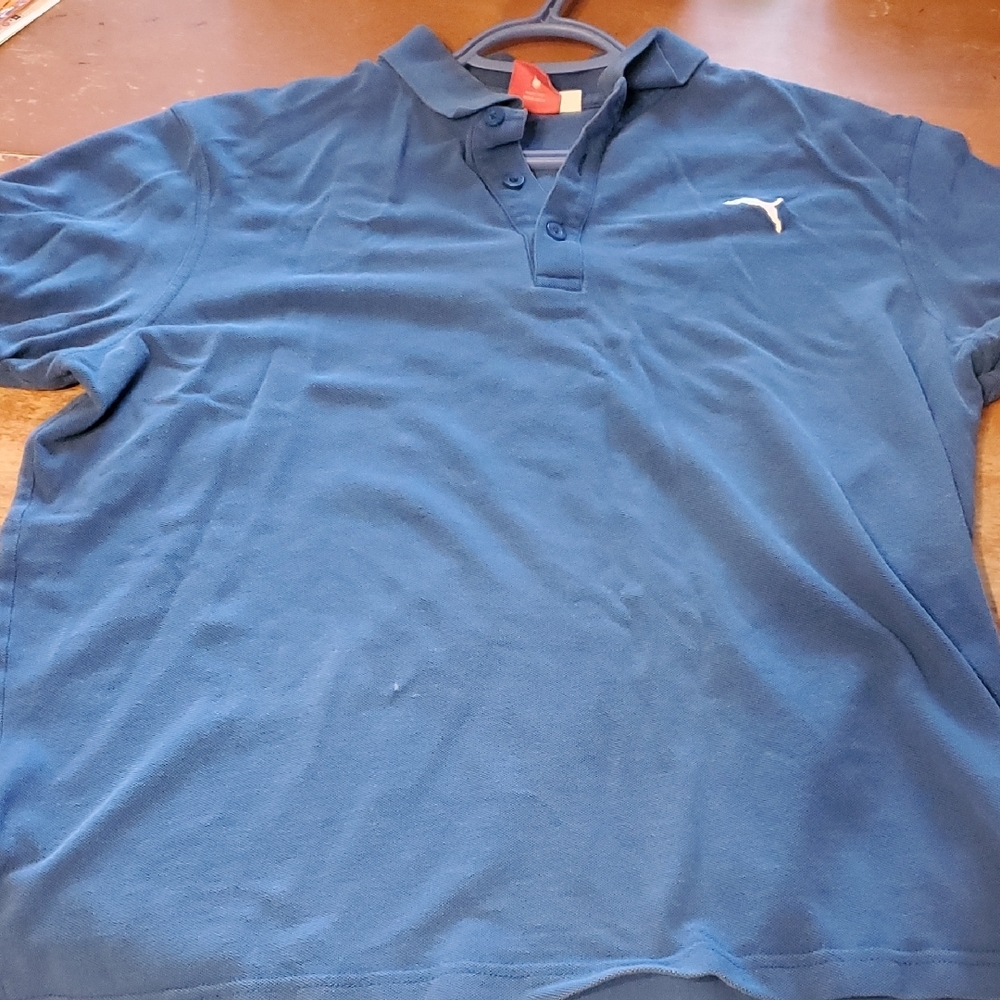 Puma Blue Polo Shirt Classic Style